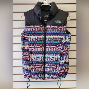RARE THE NORTH FACE Vest NUPTSE PUFFER 700 DOWN VEST Women’s Small Multi Color